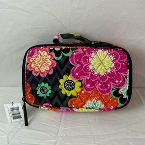 NWT Vera Bradley Cosmetic Bag Ziggy Zinnia Retired Pattern Brush And Blush Bag